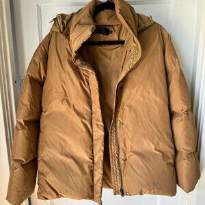 Jenni Kayne Down Puffer Jacket Coat Dark Khaki Women’s Size Small